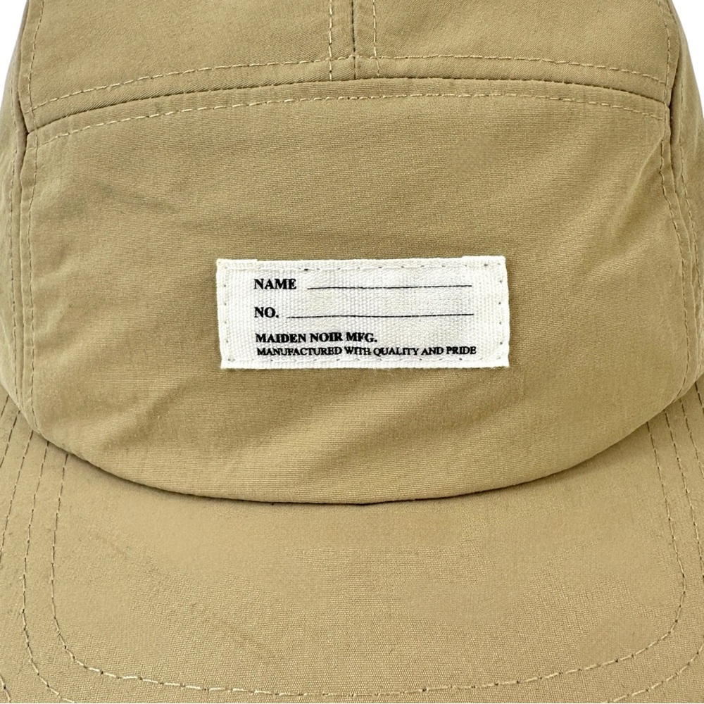 Maiden Noir Tan Beige & Royal Blue Five Panel Adjustable Camp Hat Cap - Picture 7 of 10